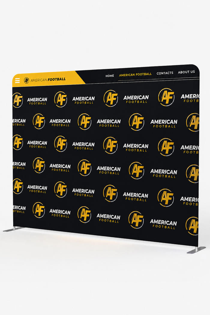 10ft tension fabric step and repeat backdrop