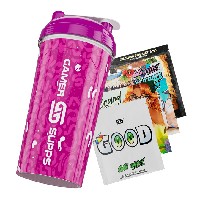24oz All Over Print Shaker - Purple Amoeba - Gamer Supps