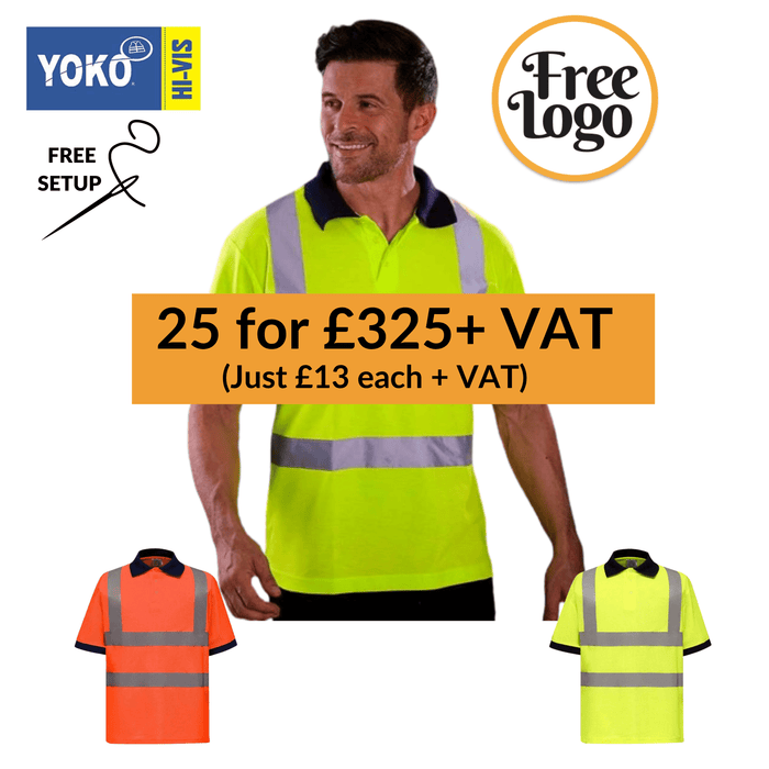 25 For £325 Yoko Hi-Vis Polo Shirt