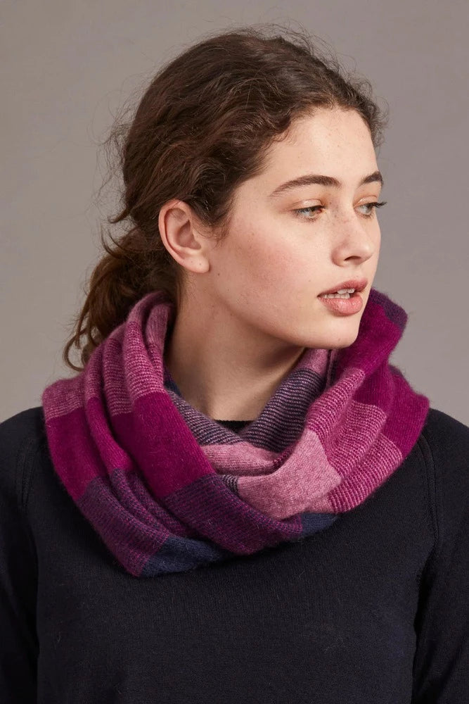 Possum and Merino. 658 Ombre Snood - Undoubtedly a star in this season's range, this incredibly versatile snood made with the finest Possum Merino and Mulberry Silk blend in New Zealand.