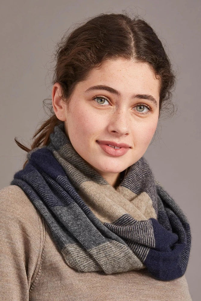 Possum and Merino. 658 Ombre Snood - Undoubtedly a star in this season's range, this incredibly versatile snood made with the finest Possum Merino and Mulberry Silk blend in New Zealand.