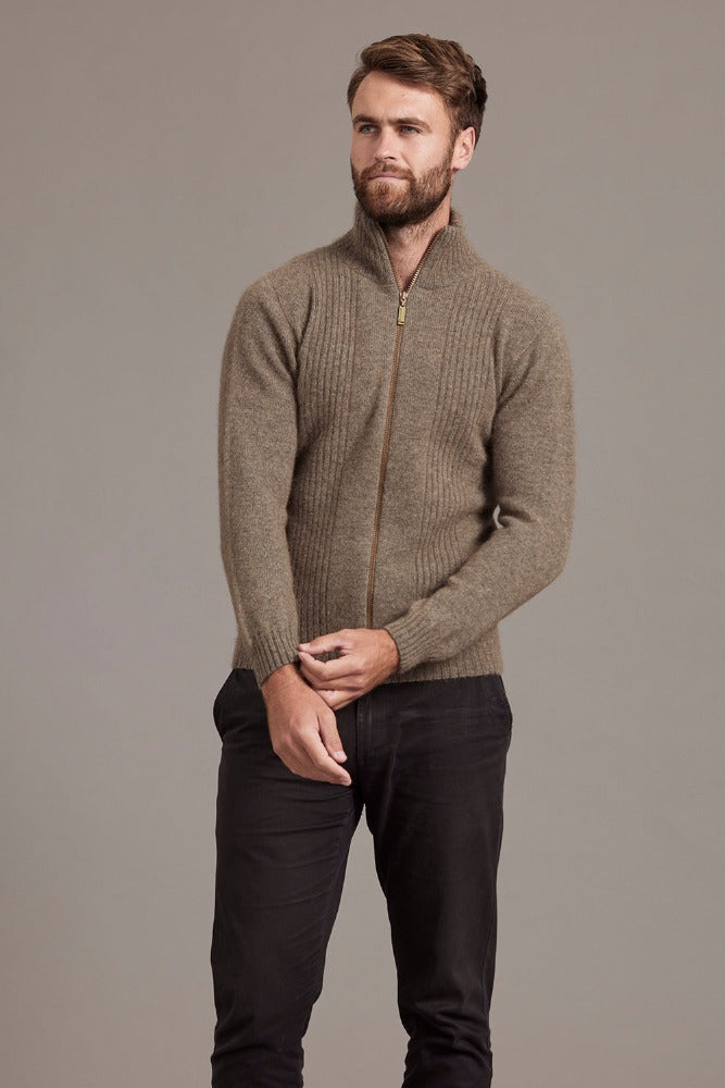 6602 Rib Front Jacket - This Possum Merino Jacket has been created with our focus on quality, comfort and style. Featuring a smart rib design on front and good quality zip, this jacket can be worn done up or left open giving the comfort that is needed for the time. Sturdy and practical, yet soft and warm, this Possum Merino Silk garment has been created with meticulous care.
