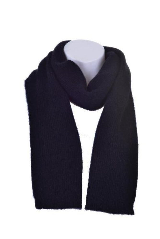 Possum and Merino  671 Fine Rib Scarf - Super soft and luxurious scarf.  Finished end with knitted binding and blended with Pure Mulberry Silk.  It is a scarf that compliments anybody's style - A scarf that you will just not want to part with.  35% Possum Fur, 55% Merino Wool, 10% Pure Mulberry Silk.