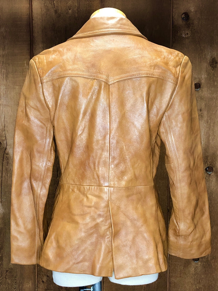70s Tony Lama Leather Blazer     M
