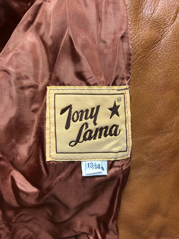 70s Tony Lama Leather Blazer     M