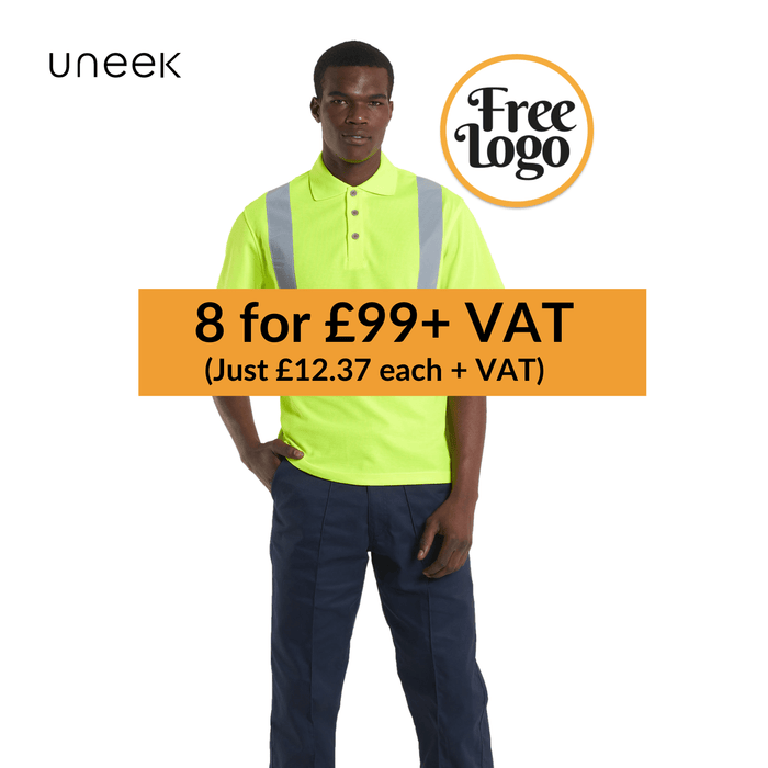 8 for £99 x Hi Vis Polo Shirt Bundle FREE LOGO
