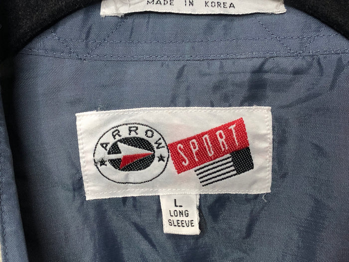 80s Arrow Rd/Wht/Blu Flannel Shirt       L
