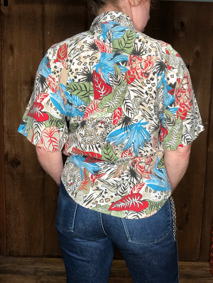 90s Red/Blue Lions Cheetahs Top     M