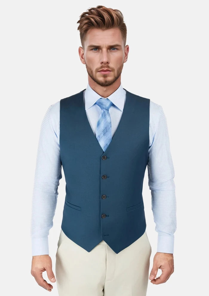 Aegean Blue Vest - SARTORO