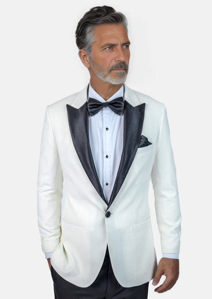 Alabaster White Twill Tuxedo - SARTORO