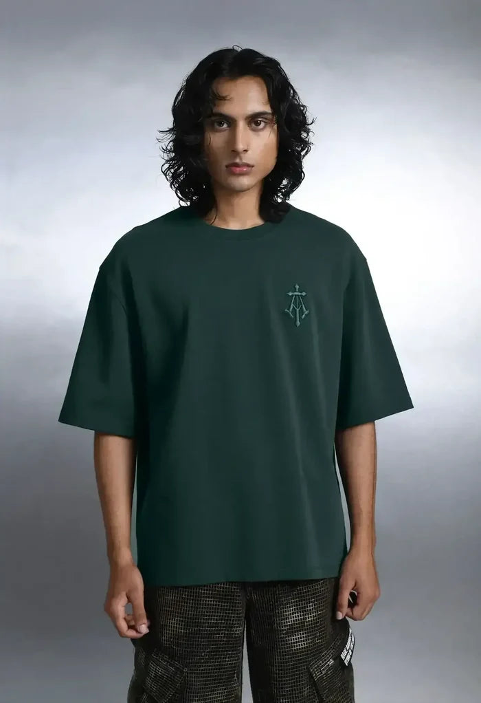 Alpha Cross Embroidered Boxy Tee