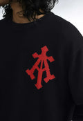 Alpha Cross Knit Sweater