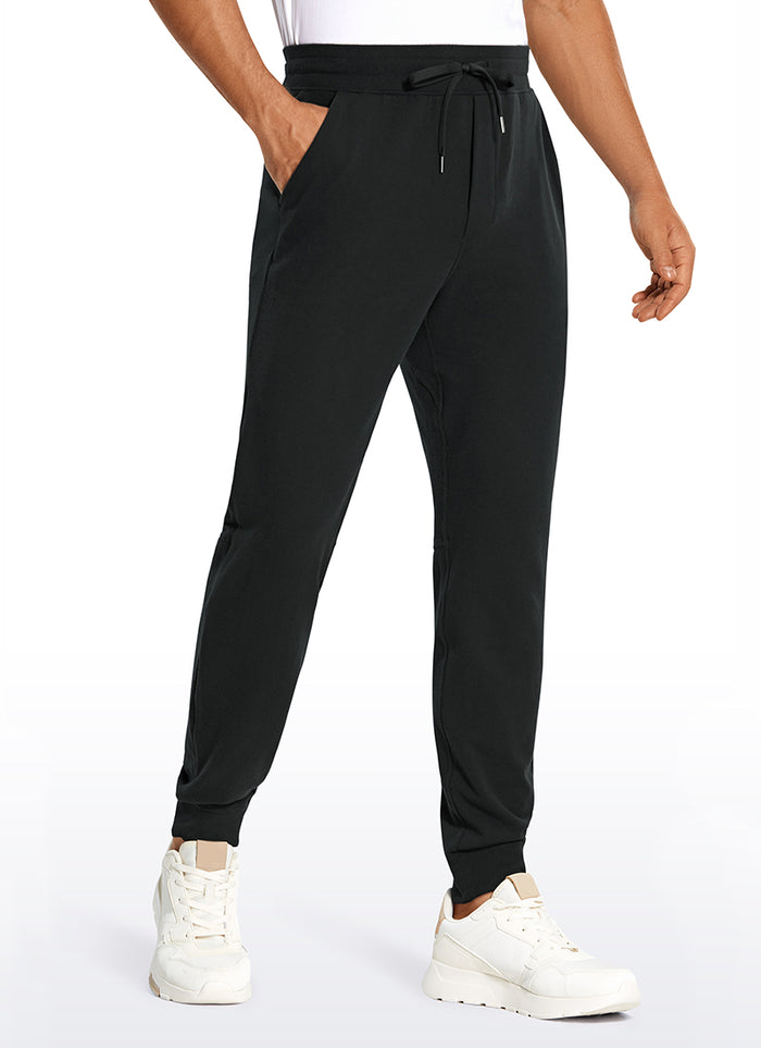 CRZ YOGA Men's Lounge Workout  Amenity Jogger Sweatpants Pockets 29'' White Apricot