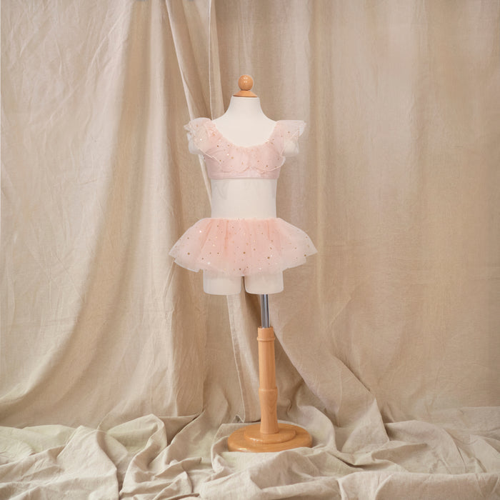 Petit Playa Ballet Bikini Skirt in Fairy Pink print, sun-safe UPF50+ swimwear for babies and girls — image 6
