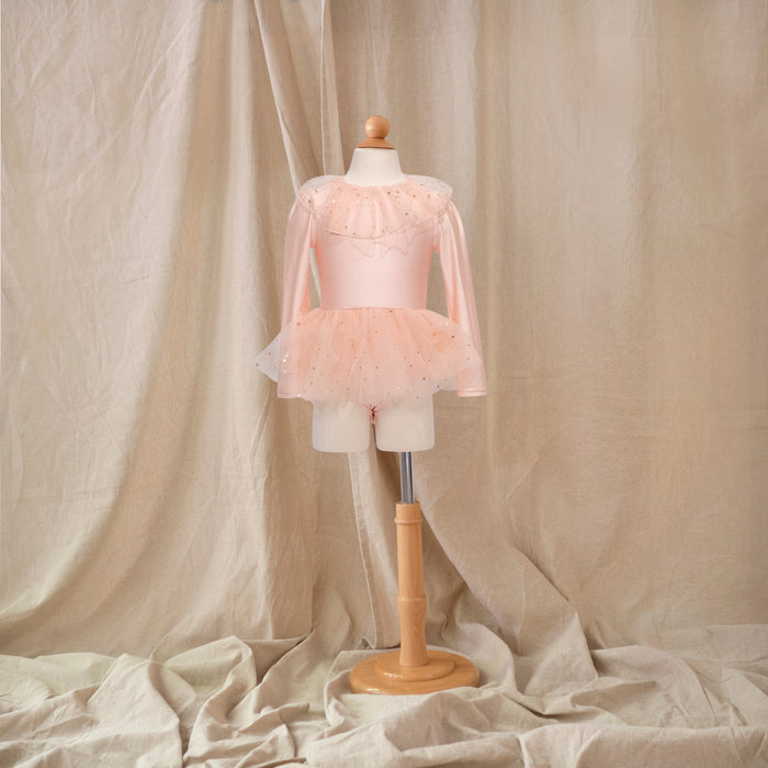 Petit Playa Ballet Long Sleeve Swim Dress in Fairy Pink print, sun-safe UPF50+ swimwear for babies and girls — image 2