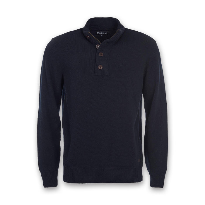 Barbour - Essential Patch Half Zip Jumper in Navy - Nigel Clare