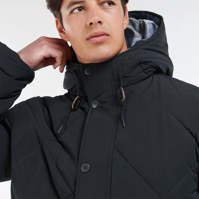 Barbour - Moben Baffle Quilted Jacket in Black - Nigel Clare