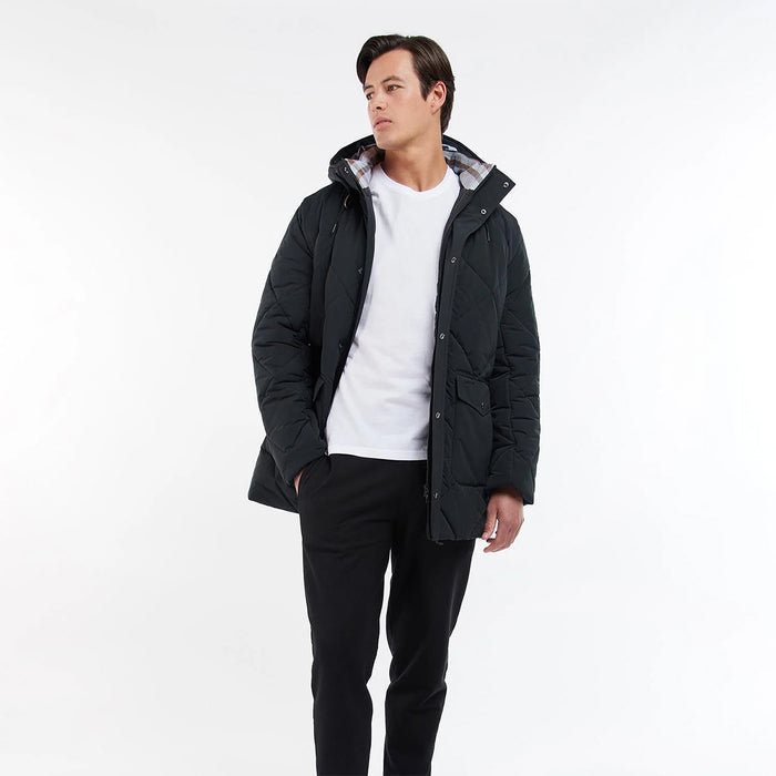 Barbour - Moben Baffle Quilted Jacket in Black - Nigel Clare