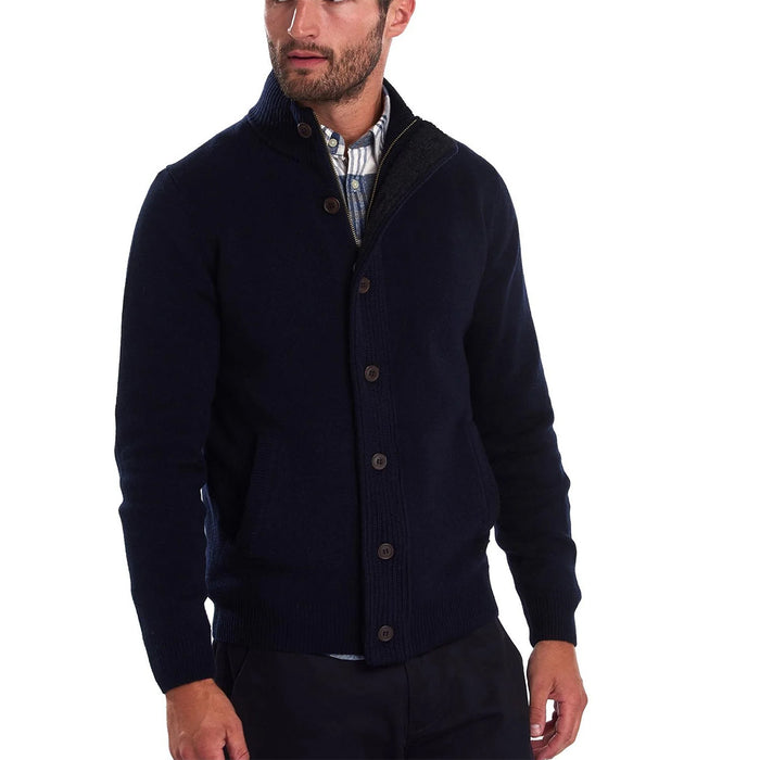 Barbour - Patch Full Zip Up Cardigan in Navy - Nigel Clare