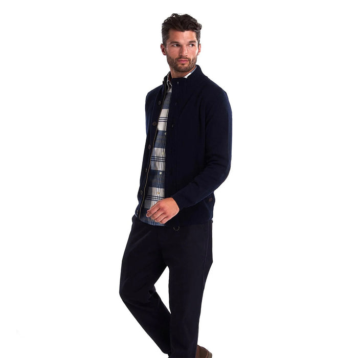 Barbour - Patch Full Zip Up Cardigan in Navy - Nigel Clare