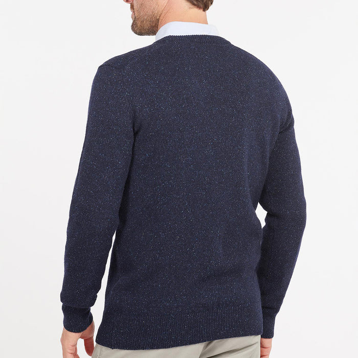 Barbour - Tisbury Crew Neck Jumper in Navy Fleck - Nigel Clare