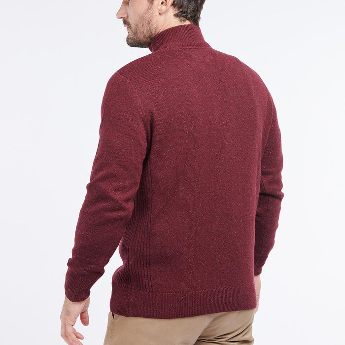 Barbour - Tisbury Half Zip Jumper in Ruby - Nigel Clare
