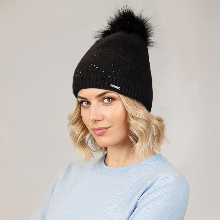 Giesswein Beanie Kristallwand - noir 022