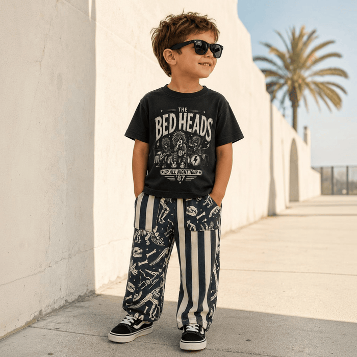 Best Day Ever Kids - Mixed Up Baggy Pant - Bone Yard