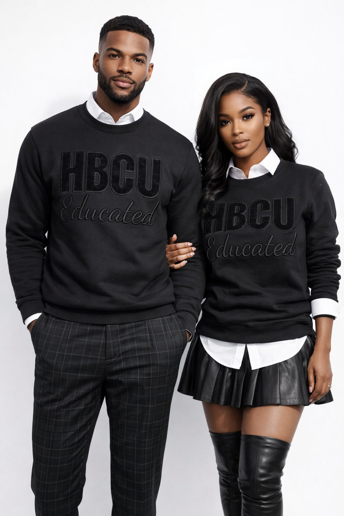 Black on Black HBCU Educated Sweatshirt
