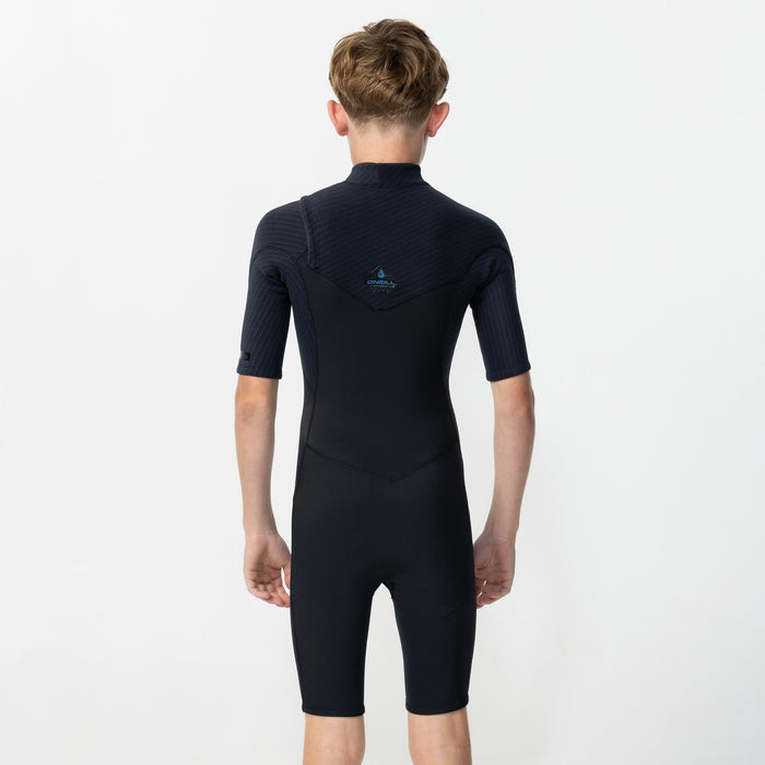 Boy's HyperFreak 2mm Short Sleeve Spring Suit Chest Zip - Black