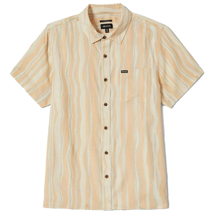 Brixton CRU Slub Short Sleeve Woven Hazelnut Pure Boardshop
