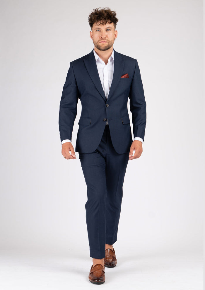 Bryant Navy Sharkskin Suit - SARTORO