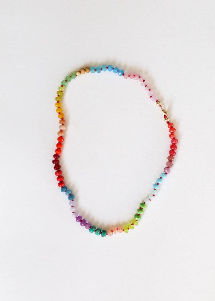 CanyonLeaf - Natural Gemstone Necklace + 14k Gold Filled Toggle - Skyline
