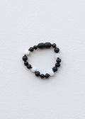 CanyonLeaf - Raw Black Baltic Amber + Moonstone || Anklet or Bracelet
