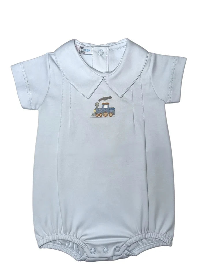 Choo Choo Train Hand Embroidered Bubble