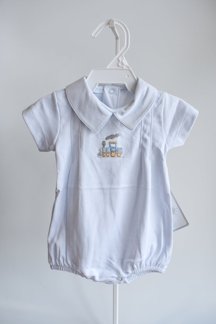 Choo Choo Train Hand Embroidered Bubble