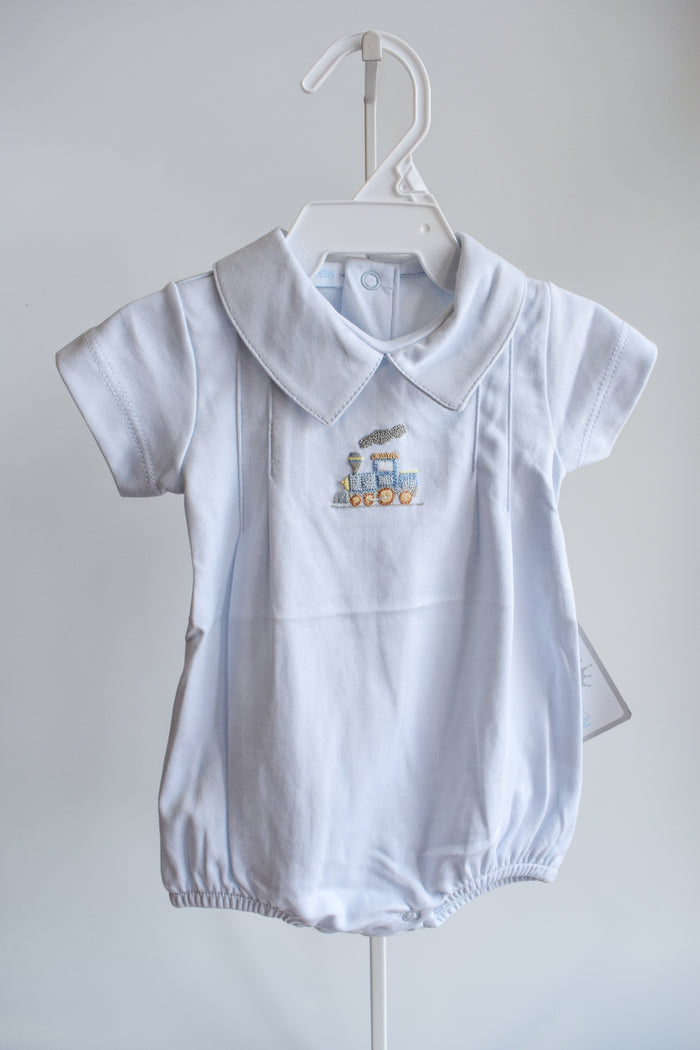 Choo Choo Train Hand Embroidered Bubble