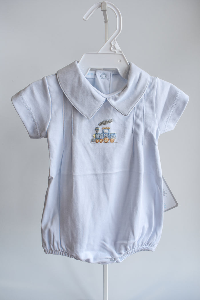 Choo Choo Train Hand Embroidered Bubble