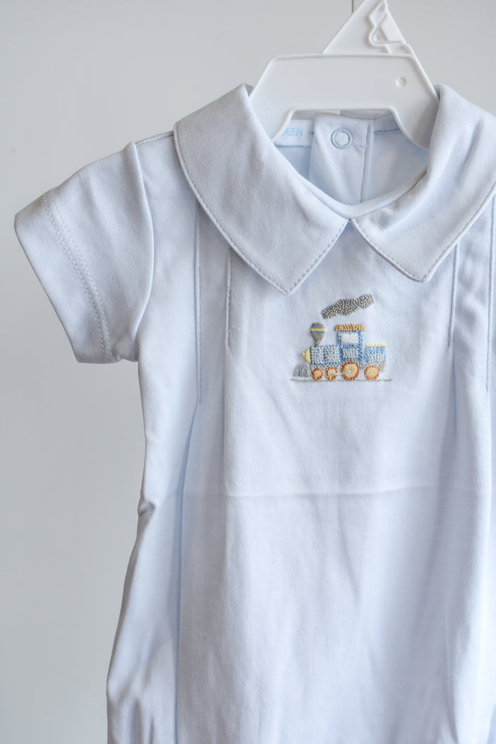Choo Choo Train Hand Embroidered Bubble