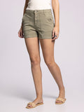 khaki green shorts pockets