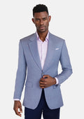 Columbia Blue Sharkskin Ellis Jacket - SARTORO