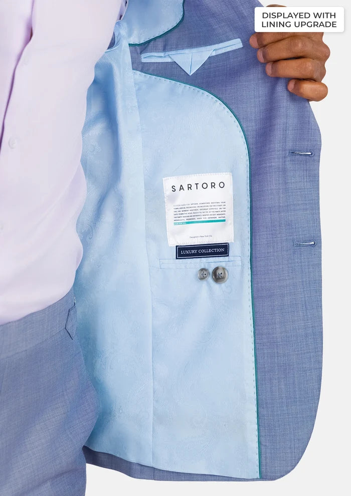 Columbia Blue Sharkskin Suit
