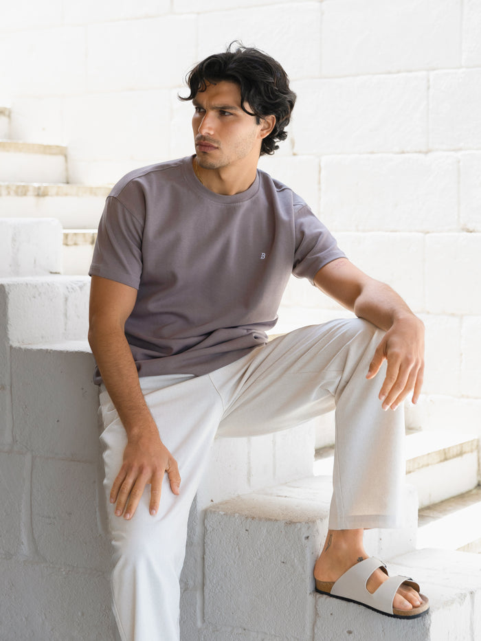 Conrad Relaxed Anchor T-Shirt - Light Brown