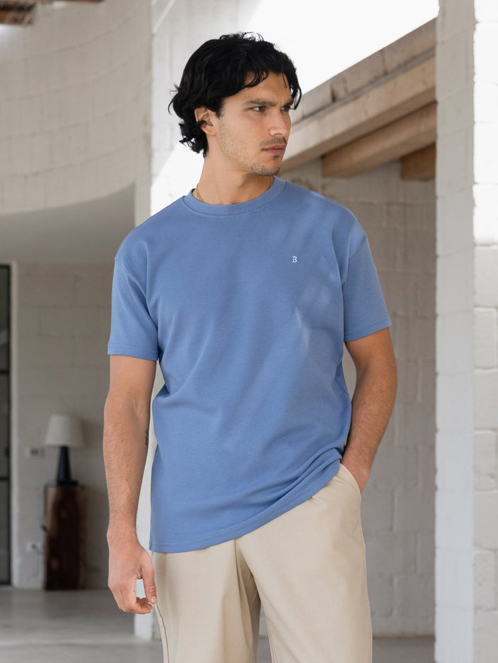 Conrad Relaxed Anchor T-Shirt - Mid Blue