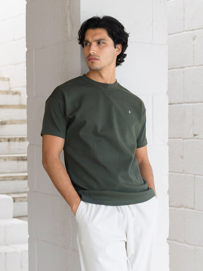 Conrad Relaxed Anchor T-Shirt - Pine Green