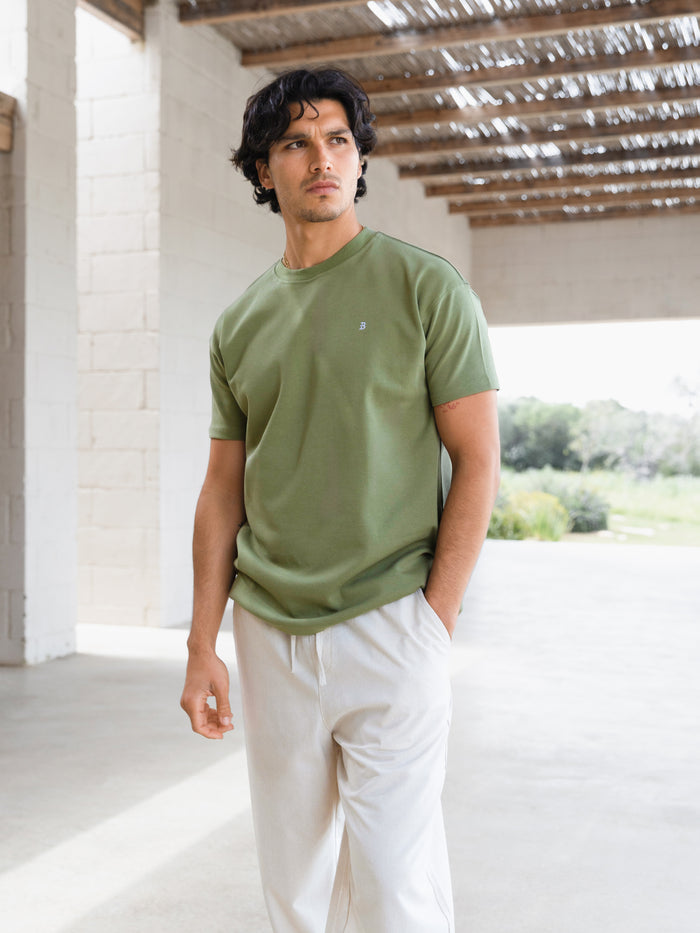Conrad Relaxed Anchor T-Shirt - Washed Green