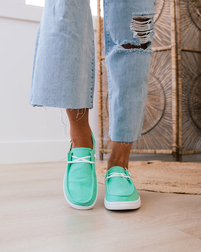 Corkys Kayak 2 Slip On - Neon Mint Green FINAL SALE  Corkys Footwear