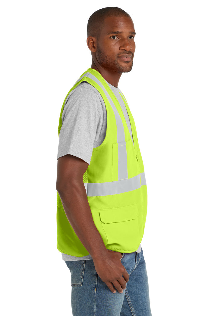 CornerStone® - ANSI 107 Class 2 Mesh Back Safety Vest | CSV405 - The Lemon Print & Design Studio