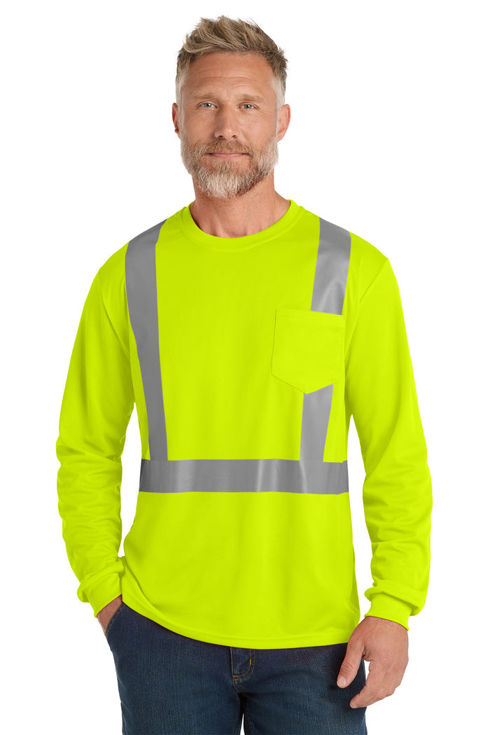 CornerStone® ANSI 107 Class 2 Mesh Long Sleeve Tee | CS201 - The Lemon Print & Design Studio