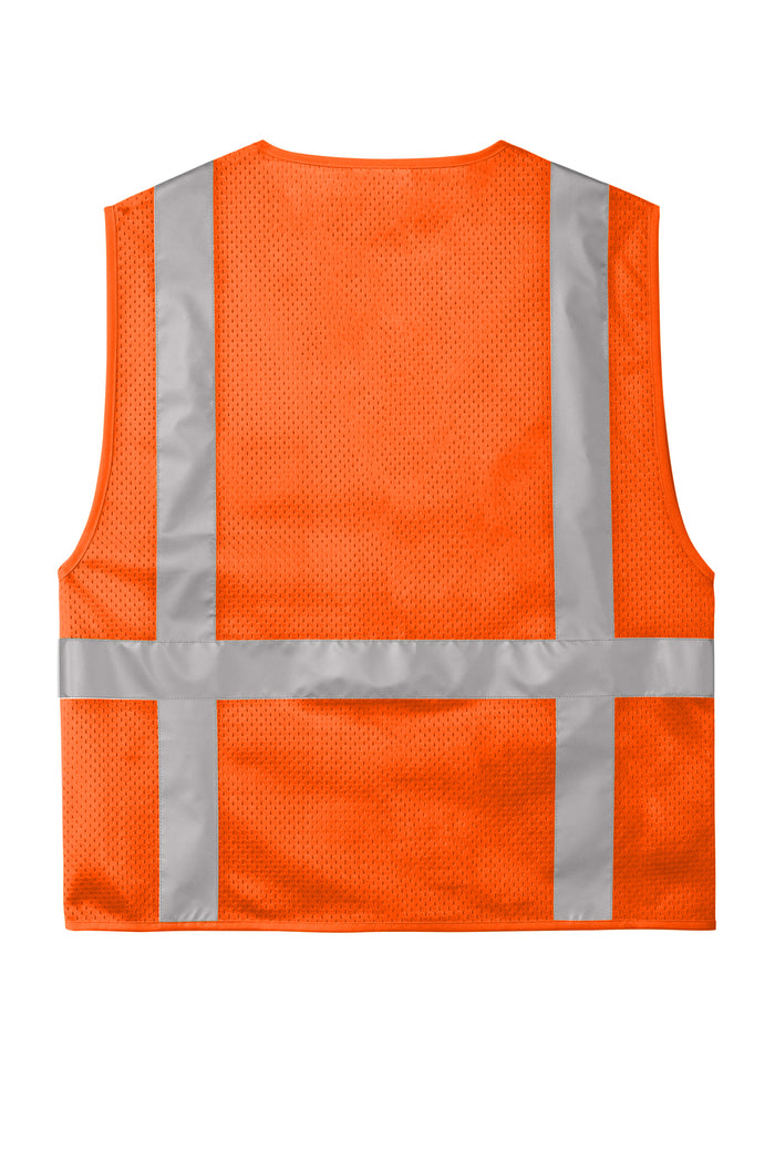 CornerStone® ANSI 107 Class 2 Mesh Six-Pocket Zippered Vest | CSV104 - The Lemon Print & Design Studio